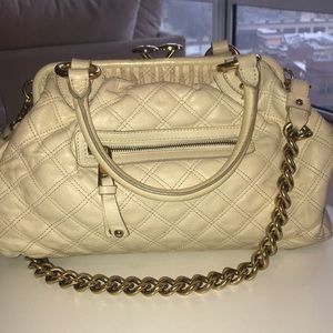 Marc Jacobs Gold / Cream Stam Leather Bag